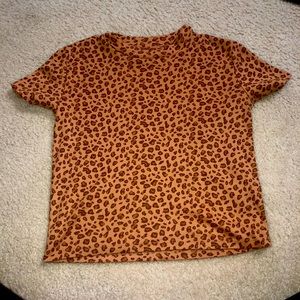 A really cute crop top with animal print